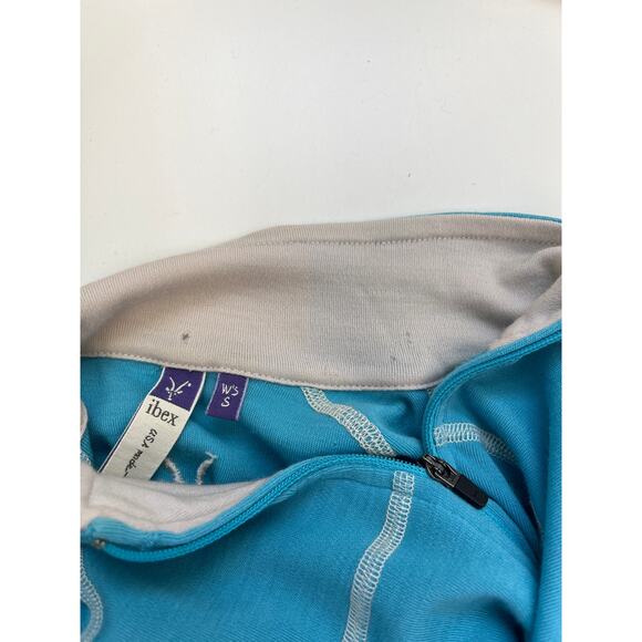 Ibex Merino Wool Fitted Quarter Zip Base Layer Hiking Outdoors FLAWED - Small - Picture 7 of 12